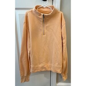 GAP Kids‎ XXL (14-16) Peach Pullover Half Zip Sweatshirt Long Sleeve Casual